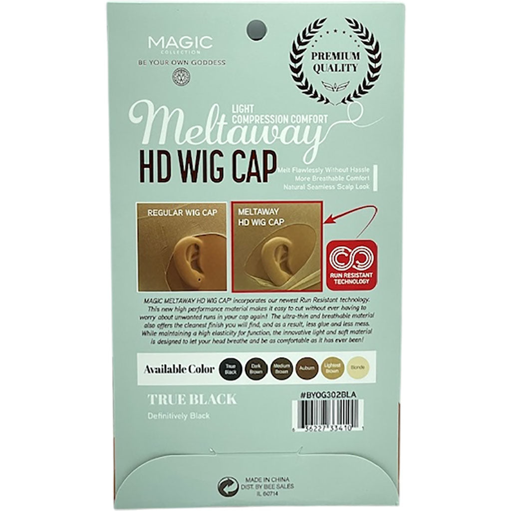 Bee Sales Magic Collection HD Meltaway Wig Cap BYOG302BLA True Black