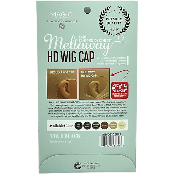 Bee Sales Magic Collection HD Meltaway Wig Cap BYOG302BLA True Black