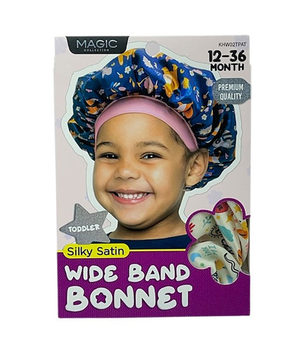 Bee Sales Magic Collection Toddler Silky Satin Wide Band Bonnet KHW02SPAT