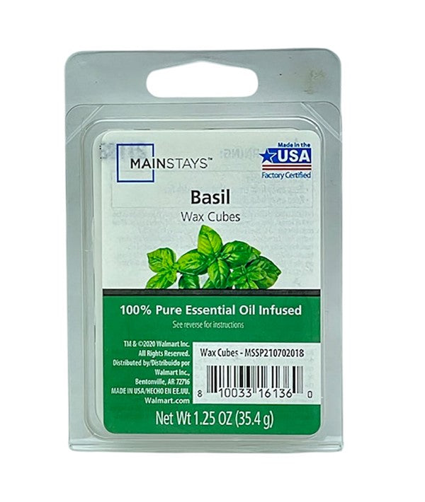 Mainstays  Essential Oil Infused Wax Melt Cubes Basil