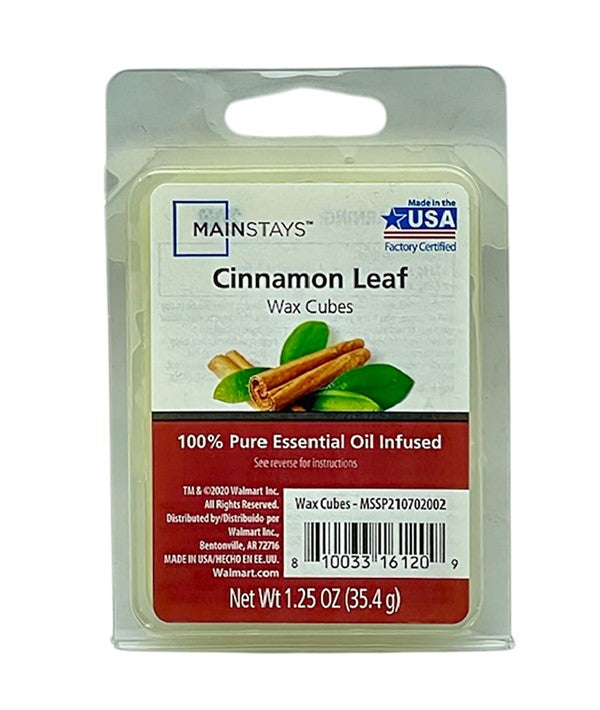 Mainstays  Essential Oil Infused Wax Melt Cubes Cinnamon Leaf