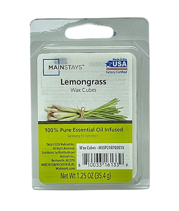 Mainstays  Essential Oil Infused Wax Melt Cubes Lemongrass