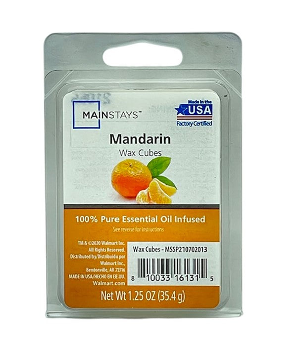 Mainstays  Essential Oil Infused Wax Melt Cubes Mandarin 