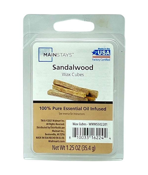 Mainstays  Essential Oil Infused Wax Melt Cubes Sandalwood