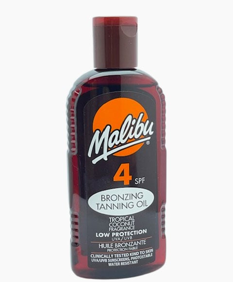 Malibu Bronzing Tanning Oil Tropical Coconut Fragrance SPF4