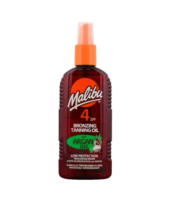 malibu  Bronzing Tanning Oil With Argan Oil SPF4