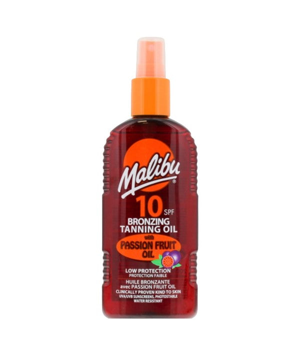 malibu  Bronzing Tanning Oil With Passion Fruit Oil SPF10