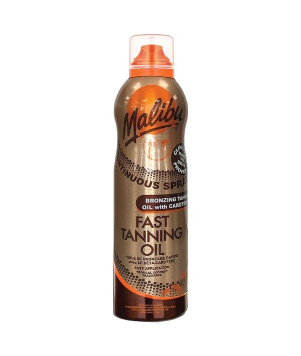 malibu  Continous Spray Bronzing Tanning Oil With Carotene Fast Tanning Oil
