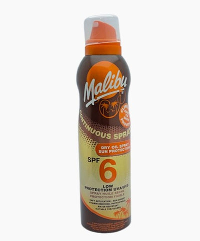 Malibu Continuous Spray Dry Oil Spray Sun Protection SPF6 175ml