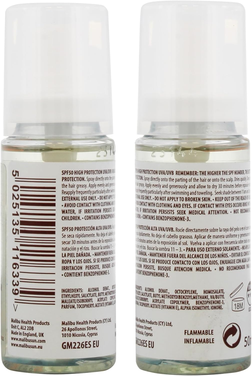 Malibu  SPF30 Clear Hair And Scalp Protector