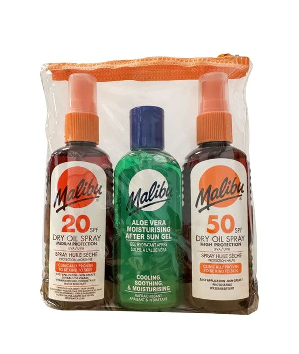 malibu  Travel Bag Dry Oil Pack With SPF20 And SPF50