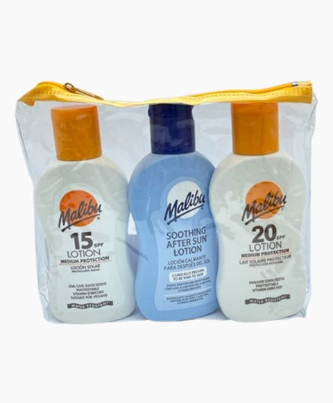 Malibu  Travel Bag SPF15 And SPF20 Lotion