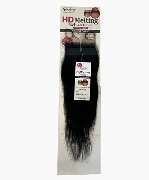 Mane Concept Hair Pristine 4 X 4 HD Melting Straight Closure