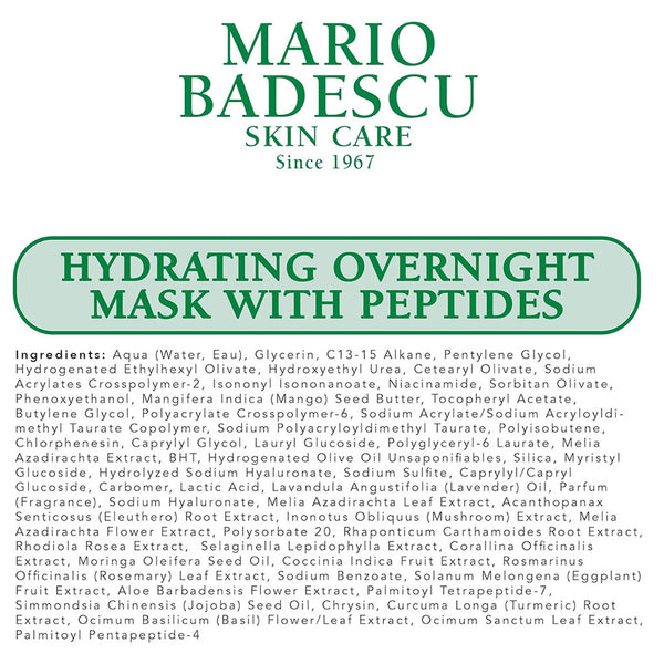 Mario Badescu  Hydrating Overnight Mask With Peptides