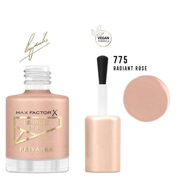 Max Factor Miracle Pure Nail Polish Priyanka Edition 775 Radiant Rose 12ml
