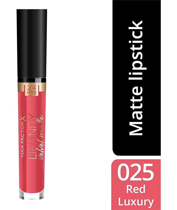 Max Factor  Lipfinity Velvet Matte Liquid Lipstick 025 Red Luxury