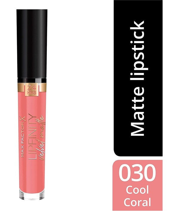 Max Factor  Lipfinity Velvet Matte Liquid Lipstick 030 Cool Coral