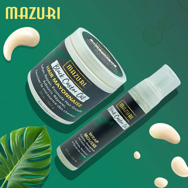 Mazuri  Hair Mayonnaise Black Castor Oil Hair Moisturising Bundle