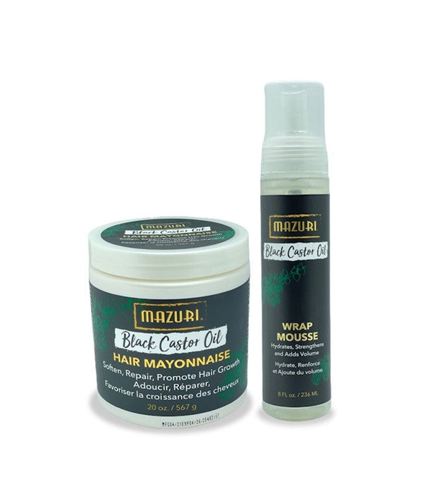 Mazuri  Hair Mayonnaise Black Castor Oil Hair Moisturising Bundle