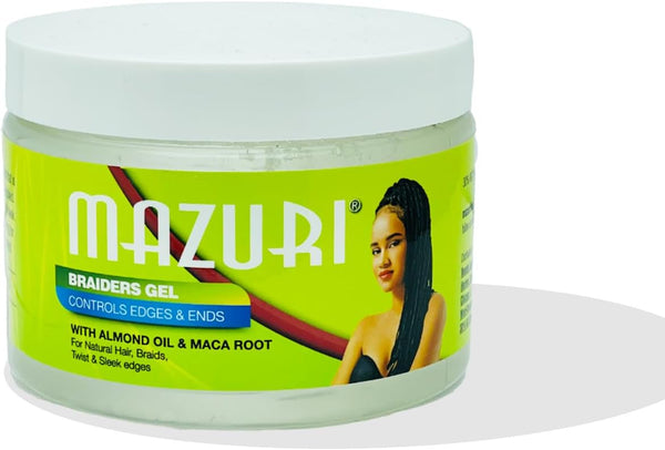 Mazuri Braiders Gel Controls Edges And Ends With Almond Oil & Maca Root 355ml - Afro Hair Boutique