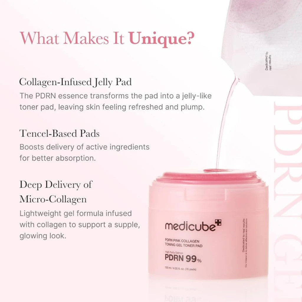 Medicube  PDRN Pink Collagen Toning Gel Toner Pad