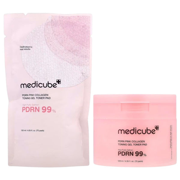 Medicube  Salmon PDRN Purity Pink Collagen Toning Gel Toner Pad