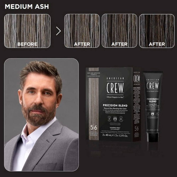 American Crew Precision Blend Natural Grey Coverage 40ml x3 - Afro Hair Boutique