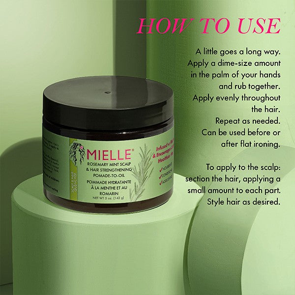 Mielle  Rosemary Mint Blend Strengthening Pomade To Oil