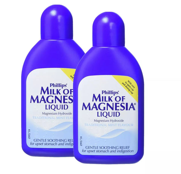 Milk of Magnesia Liquid 200ml Traditional Mint FLAVOR Gentle Soothing Multi pack - Afro Hair Boutique