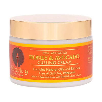 Miracle 9 Coil Activator Honey And Avocado Curling Cream 340ml