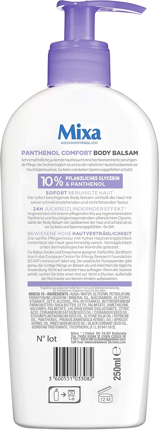 Mixa  Panthenol Comfort Body Balm