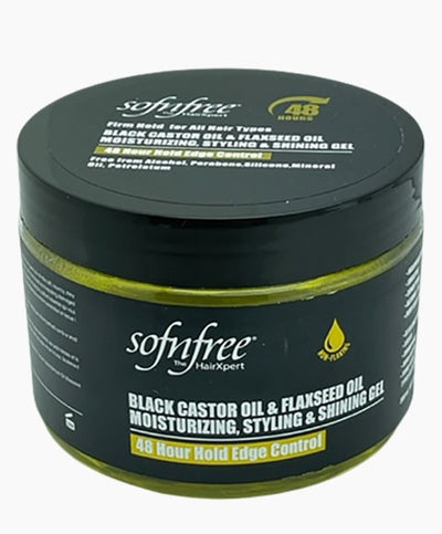 Sof N Free Black Castor Oil & Flaxseed Styling And Shining Gel 300ml