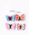 Molly And Rose Card Of 4 Fimo Butterfly Mini Clamps 4190
