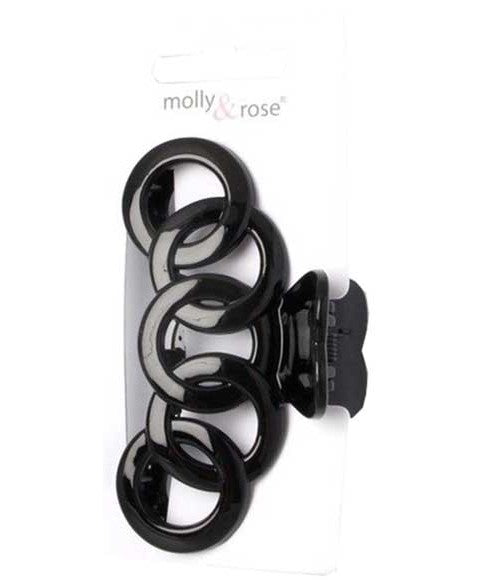 Molly And Rose  Circles Design Black Clamp 8144