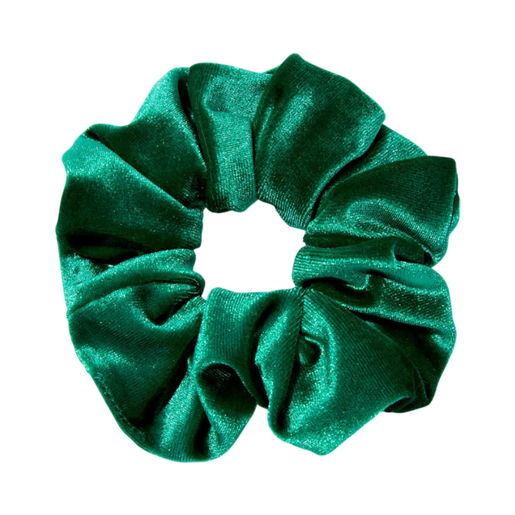 Molly And Rose  High Shine Green Velvet Large Scrunchie 9329