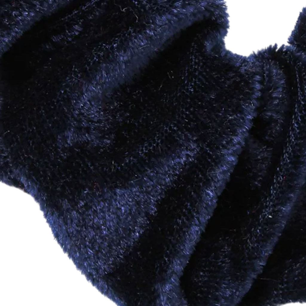 Molly And Rose  High Shine Navy Velvet Large Scrunchie 9330