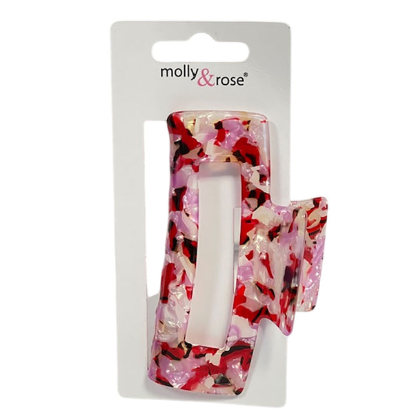 Molly And Rose  Assorted Print Rectangle Clamp 9509