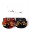 Molly And Rose Card Of 2 Cat Shaped Mini Clamps