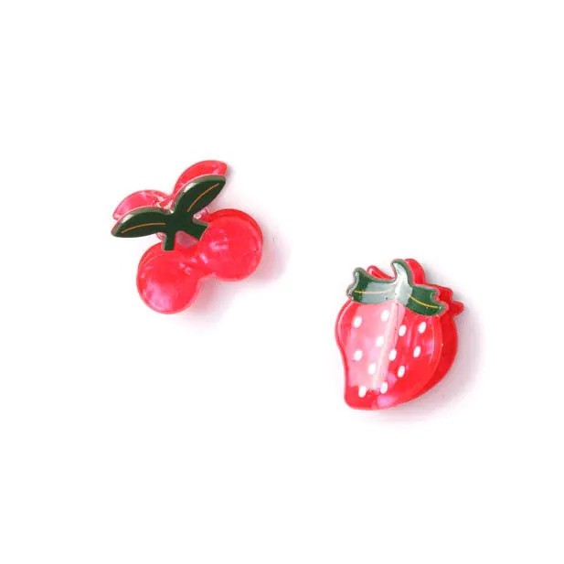 Molly And Rose  Card Of 2 Fruit Shaped Mini Clamps 9741
