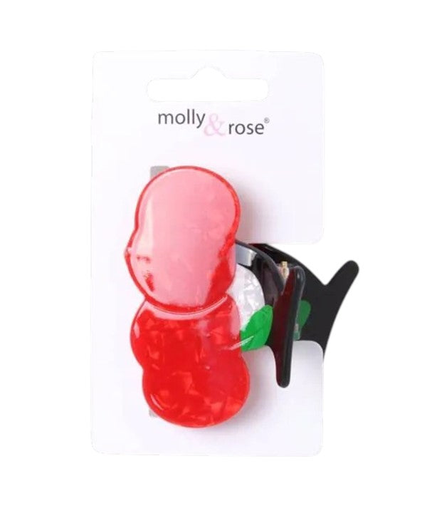 Molly And Rose  Cherry Shaped Pearlescent Clamp 9762