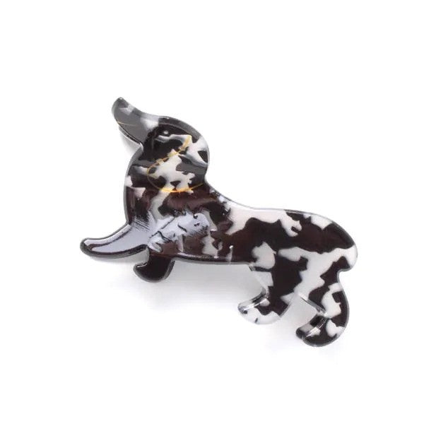 Molly And Rose  Dapple Dachshund Dog Shaped Clamp 9743