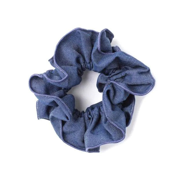 Molly And Rose  Double Layered Denim Style Scrunchie 9770