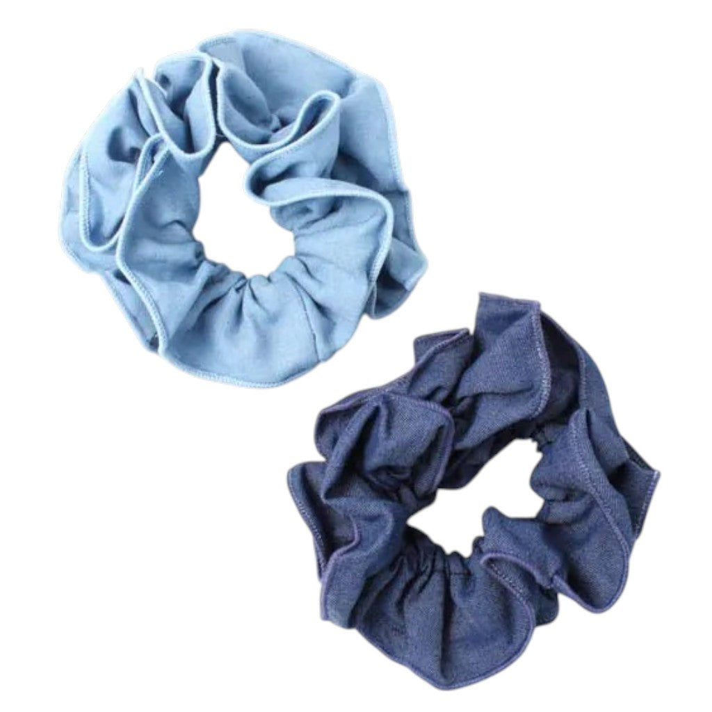 Molly And Rose  Double Layered Denim Style Scrunchie 9770