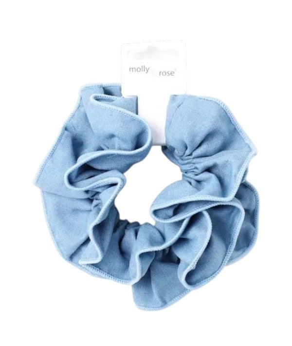 Molly And Rose  Double Layered Denim Style Scrunchie 9770