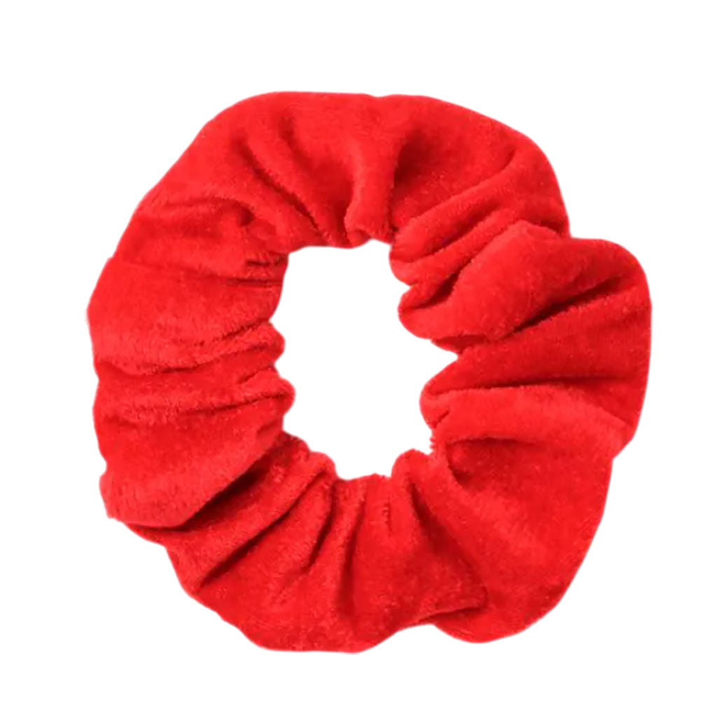 Molly And Rose  High Shine Red Velvet Large Scrunchie 9327
