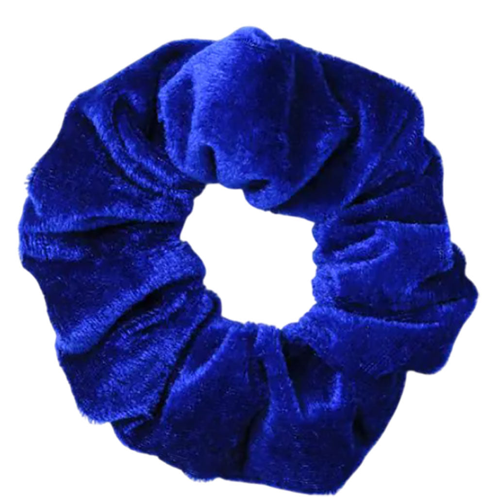 Molly And Rose  High Shine Royal Blue Velvet Large Scrunchie 9328
