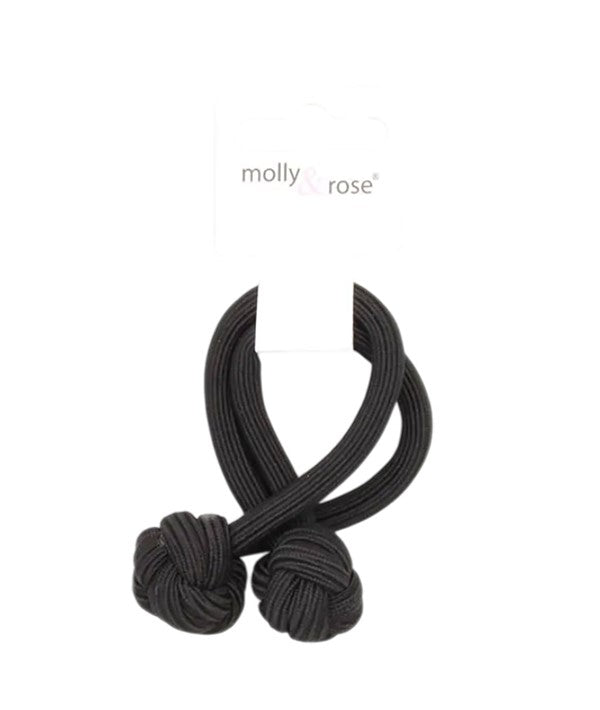 Molly And Rose  Knotted Thick Elastic Band Black 9301