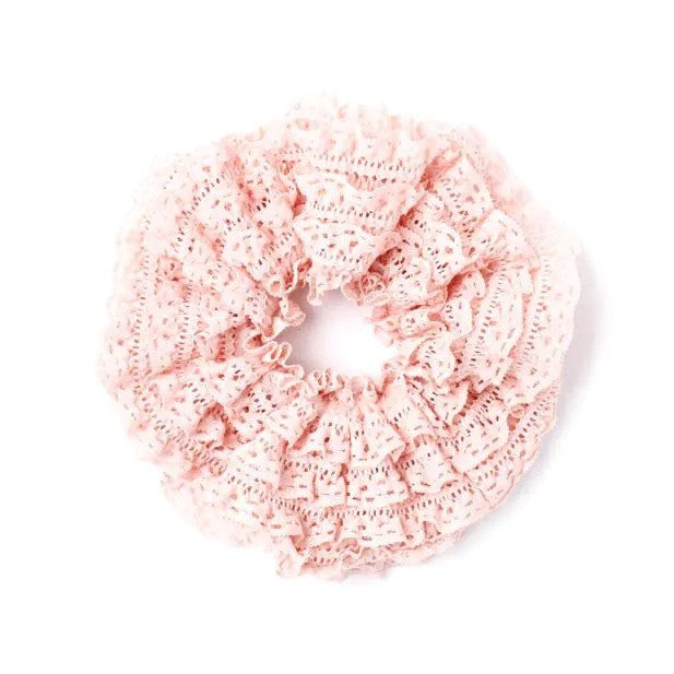 Molly And Rose  Lace Style Layered Assorted Scrunchie 9766