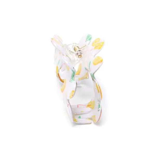 Molly And Rose  Lemon Print Zigzag Clamp 9740