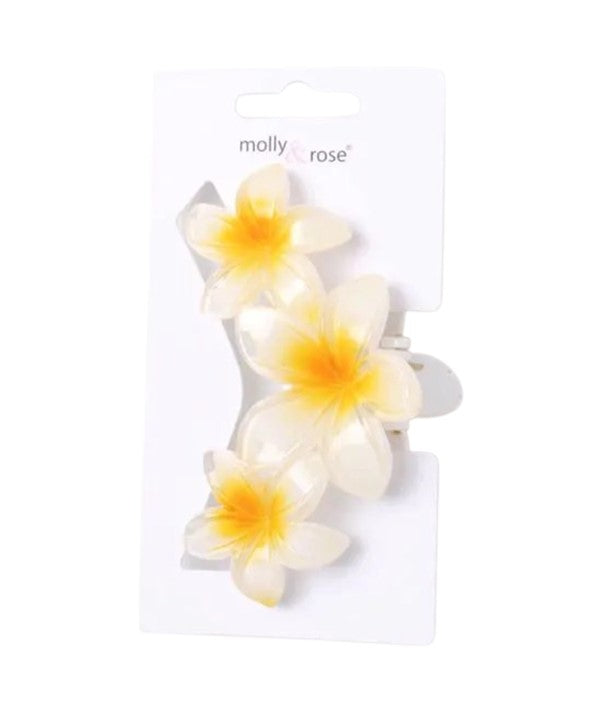 Molly And Rose  Multi Hibiscus Flower Shaped Hair Clamp Assorted 9726